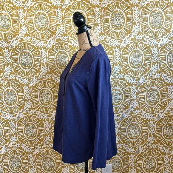 Soft Surroundings Delia Mixed Buttons V-Neck Jersey Lightweight Jacket/Top Sz S - Picture 7 of 10